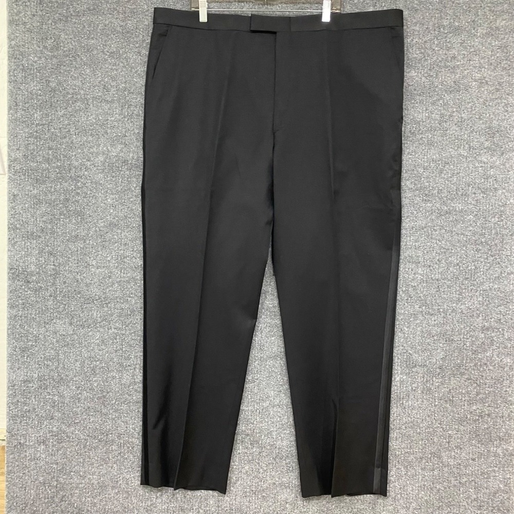 Jones New York Elements Tuxedo Pants Mens 44 Black Satin Stripe Formal